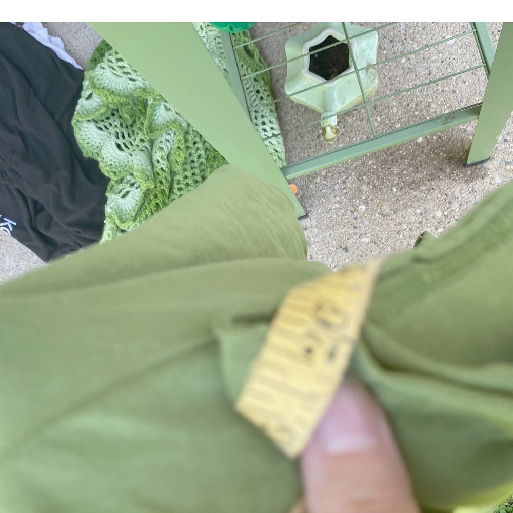 Cotton Harem Green Jumpsuit Medium Goblincore Lounge Boho Festival Hippy Granola - Picture 6 of 6